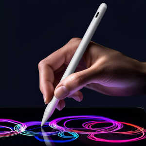 Techsuit - Stylus Pen (T1) - for Phones and Tablets, Active, Bluetooth, Type-C, 130mAh - White - Image 4