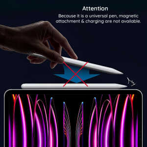 Techsuit - Stylus Pen (T1) - for Phones and Tablets, Active, Bluetooth, Type-C, 130mAh - White - Image 7