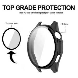 Techsuit - Defense360 Pro + Screen Protector - Huawei Watch GT Runner 2 - Black