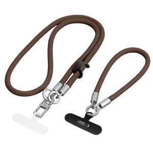 Tech-protect C10s Rope Crossbody & Wrist Walnut Brown/titanium