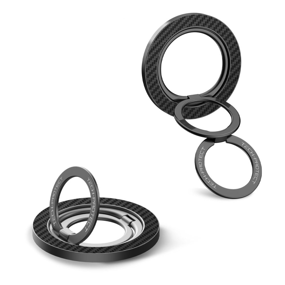 Tech-protect Mmr800 Magnetic Magsafe Phone Ring Carbon Black Tech-protect Mmr800 Magnetic Magsafe Phone Ring Carbon Black - Image 5