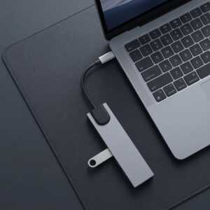 Tech-protect Hb09 Hub Adapter 8in1 Type-c + Usb-a3.0 + Usb-c3.0 + Hdmi 4k 60hz + Sd/tf + Pd100w + Rj45 1000mb/s Space Grey