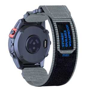Techsuit - Watchband QuickFit 26mm (W057) - Garmin Fenix 3/3 HR/5X/5X Plus/6X/6X Pro/7X/7X Pro Solar - Gray - Image 2