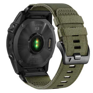 Techsuit - Watchband QuickFit 26mm (W070) - Garmin Fenix 3/3 HR/5X/5X Plus/6X/6X Pro/7X/7X Pro Solar - Camo Green - Image 2