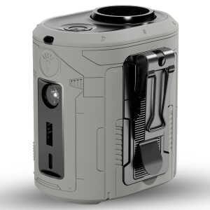 Techsuit - Premium Portable Mini Fan (Z14) - with Power Bank, Rechargeable, 5 Wind Speeds, Belt Buckle, 5000mAh - Gray