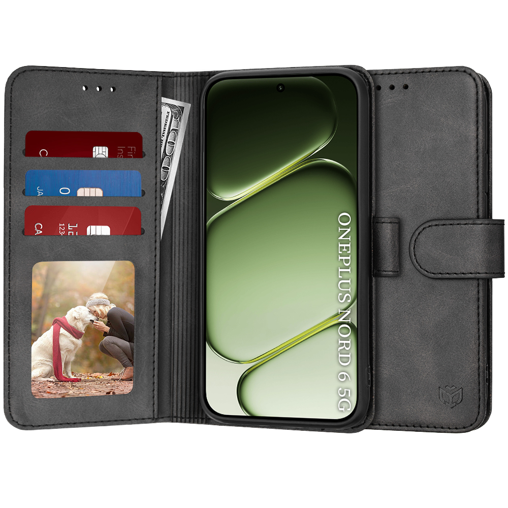 Techsuit - Diary Book - OnePlus Nord 6 - Black Techsuit - Diary Book - OnePlus Nord 6 - Black
