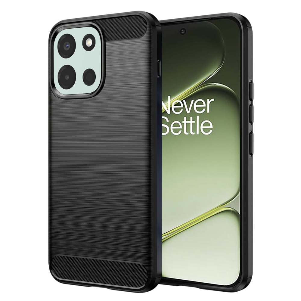 Techsuit - Carbon Silicone - OnePlus Nord 6 - Black Techsuit - Carbon Silicone - OnePlus Nord 6 - Black