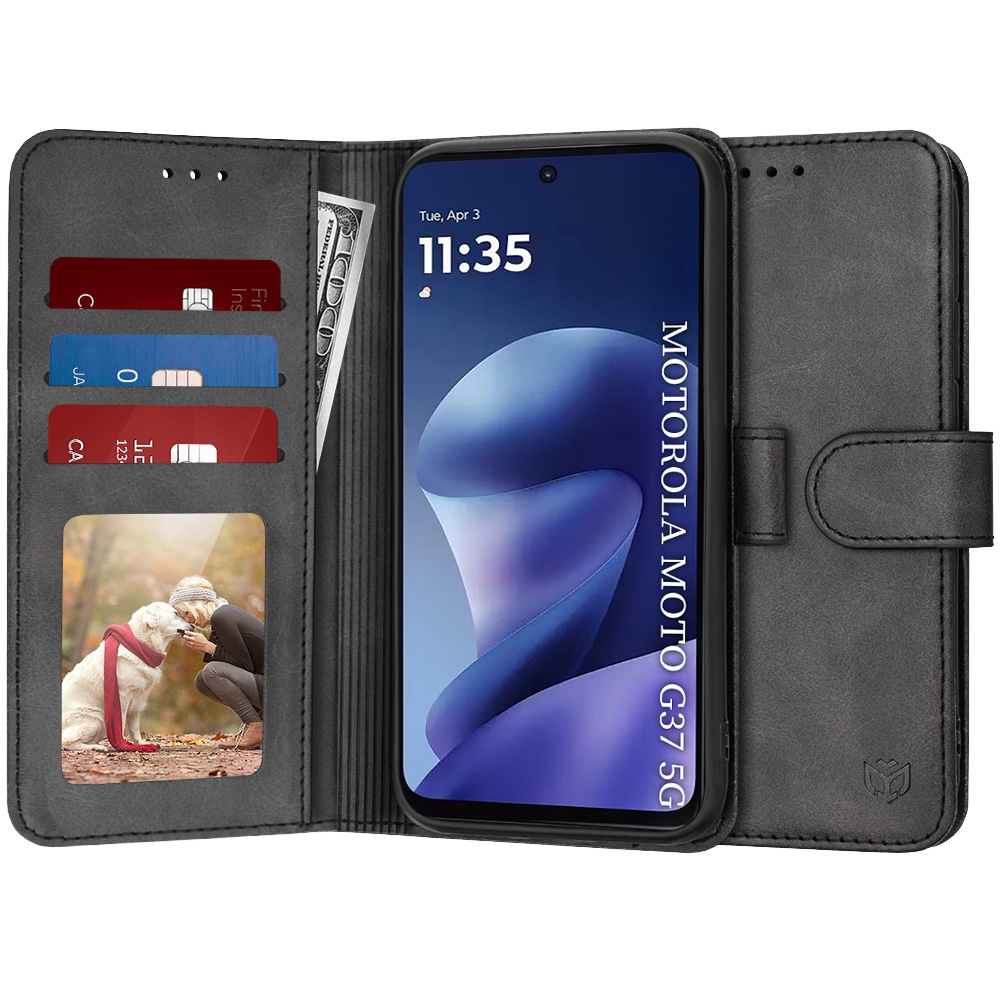 Techsuit - Diary Book - Motorola Moto G37 / G37 Power / G47 - Black Techsuit - Diary Book - Motorola Moto G37 / G37 Power / G47 - Black