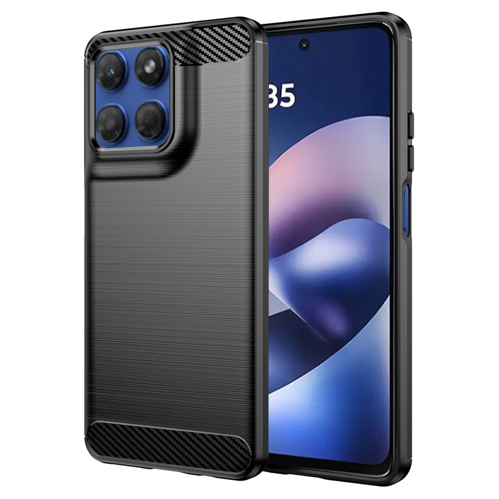 Techsuit - Carbon Silicone - Motorola Moto G37 / G37 Power / G47 / G57 Power / G67 Power - Black