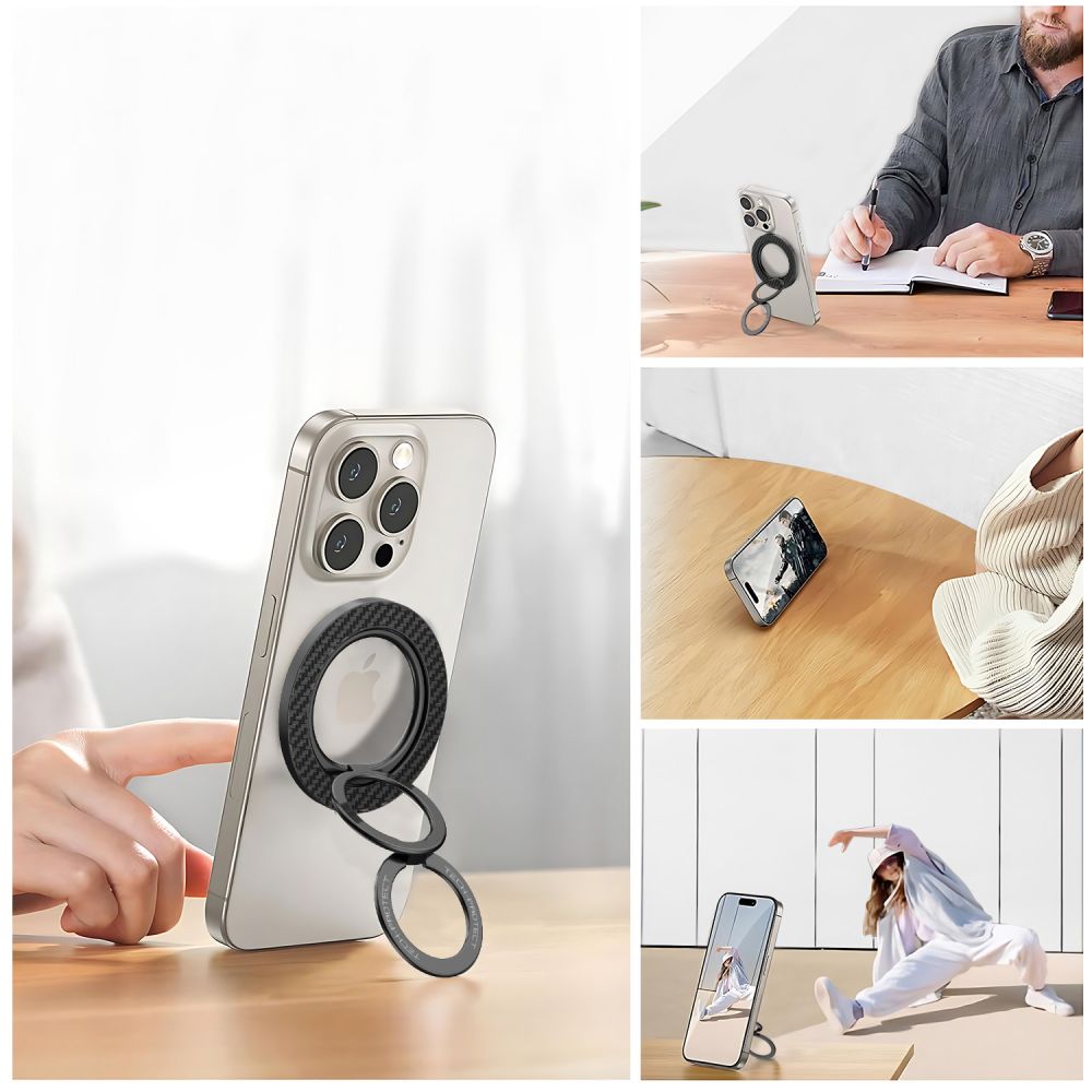 Tech-protect Mmr800 Magnetic Magsafe Phone Ring Carbon Black Tech-protect Mmr800 Magnetic Magsafe Phone Ring Carbon Black - Image 7