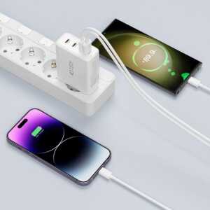 Alternative view of Tech-protect NC100W-GaN 4-port Network Charger PD 100W QC 3.0 White