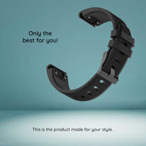 Techsuit - Watchband QuickFit 26mm (W058) - Garmin Fenix 3/3 HR/5X/5X Plus/6X/6X Pro/7X/7X Pro Solar - Black