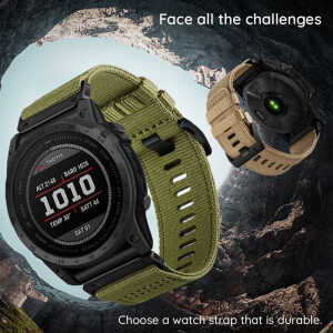 Techsuit - Watchband QuickFit 26mm (W070) - Garmin Fenix 3/3 HR/5X/5X Plus/6X/6X Pro/7X/7X Pro Solar - Orange Blossom