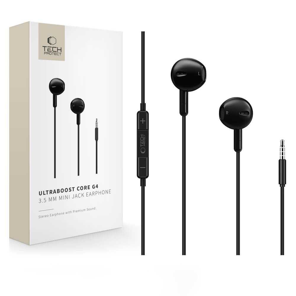 Tech-protect Ultraboost Mini Jack Earphone Core G4 Black Tech-protect Ultraboost Mini Jack Earphone Core G4 Black