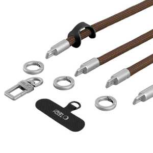Alternative view of Tech-protect C10s Rope Crossbody & Wrist Walnut Brown/titanium