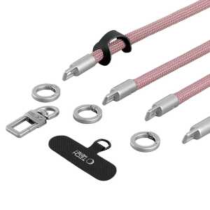 Alternative view of Tech-protect C10s Rope Crossbody & Wrist Dusty Rose/titanium