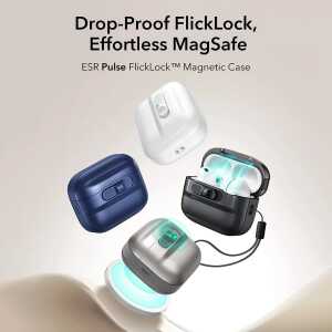 ESR - Pulse Magnetic FlickLock - Apple AirPods Pro 3 - White ESR - Pulse Magnetic FlickLock - Apple AirPods Pro 3 - White