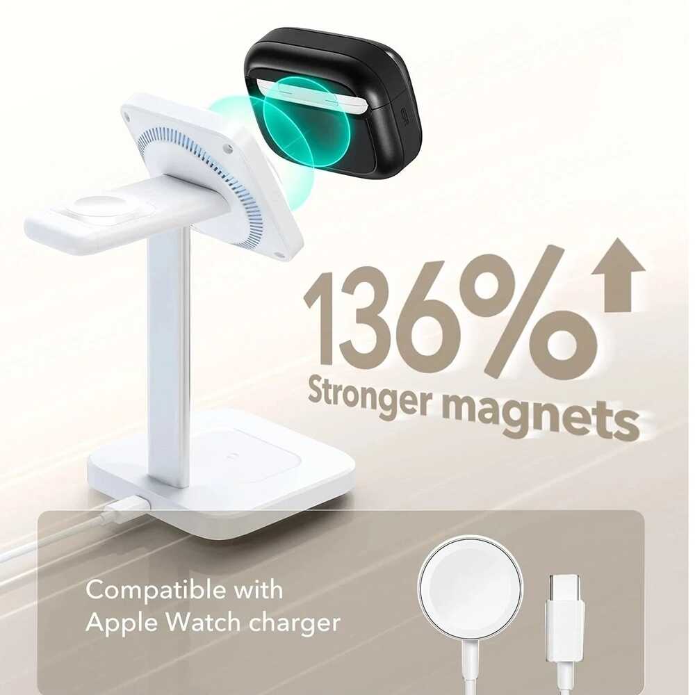 ESR - Pulse Magnetic FlickLock - Apple AirPods Pro 3 - White ESR - Pulse Magnetic FlickLock - Apple AirPods Pro 3 - White - Image 3