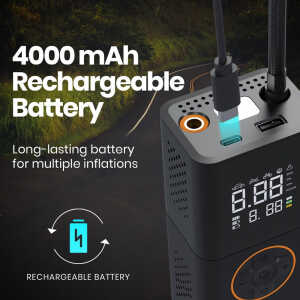 Alternative view of Ασύρματη Τρόμπα Αέρος Techsuit GoInflate (AI1) 150 PSI με Power Bank