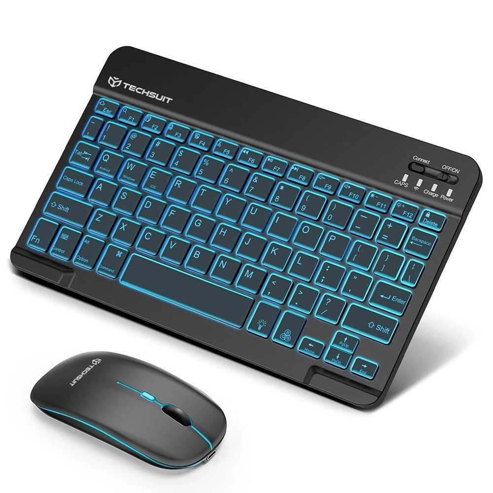 Ασύρματο Πληκτρολόγιο και Ποντίκι Techsuit AirCombo (WKM1) RGB Μαύρο