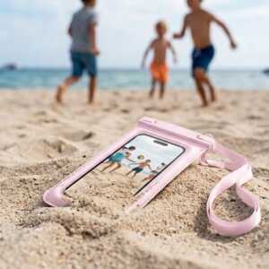 Tech-protect Uwc7 Universal Waterproof Floating Case 6.9 Inch Pink - Image 6