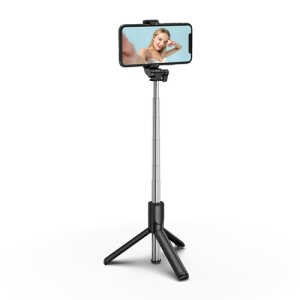 WHS1Y Τηλεσκοπικό Selfie Stick & Τρίποδο 100cm με Bluetooth Remote για Κινητό Μαύρο - Image 4