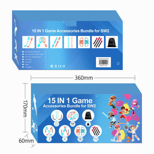 Nintendo Switch 15-in-1 Family Accessory Pack 2 - Orange And Blue Set Nintendo Switch 2 Σετ Αξεσουάρ 15 σε 1 Family Pack 2 Πορτοκαλί / Μπλε - Image 18