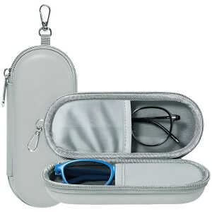 Techsuit - Glasses Case (ETJ3) - PU, 16.5 x 6.5 x 4cm - Gray