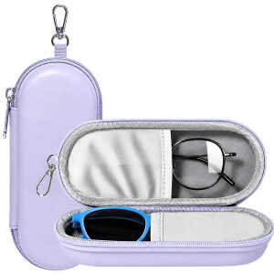 Techsuit - Glasses Case (ETJ3) - PU, 16.5 x 6.5 x 4cm - Lavender