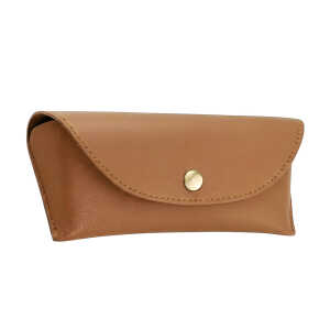 Techsuit - Glasses Case (ETI4) - PU, 17.3 x 7.0cm - Cognac Brown