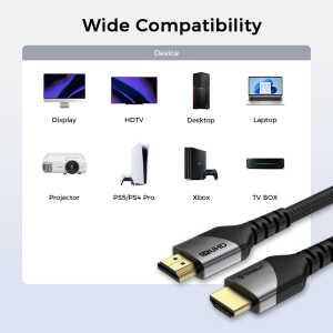 Alternative view of Καλώδιο HDMI 2.1 Techsuit NexusVision Pro (CX3) 8K 60Hz 48Gbps 2m
