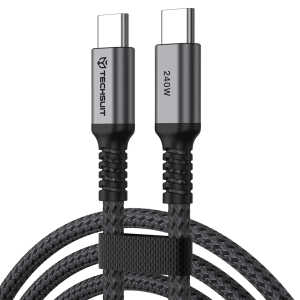 Καλώδιο USB-C σε USB-C Techsuit TitanSync Pro (CX2) 240W - 480Mbps -Fast Charging - E-marker Chip, 1m