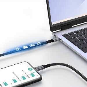 Καλώδιο USB-C σε USB-C Techsuit TitanSync Pro (CX2) 240W - 480Mbps -Fast Charging - E-marker Chip, 1m - Image 5