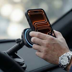 Tech-protect V20 Arcticboost Magnetic Magsafe Dashboard & Vent Car Mount Wireless Charger 25w Qi2.2 Black