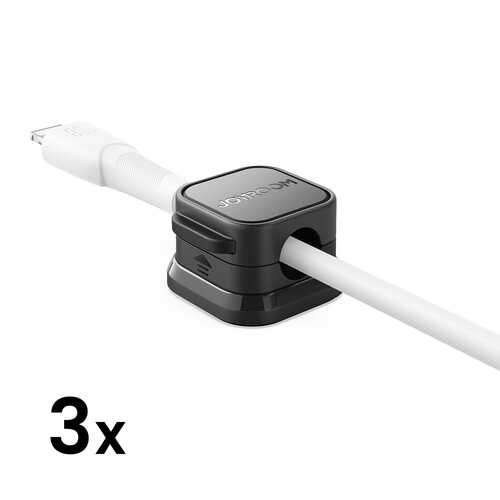 Joyroom JR-ZS368 Magnetic Cable Organizer - Black (3 Pcs.) Joyroom JR-ZS368 Μαγνητική Βάση Οργάνωσης Καλωδίων Μαύρη (3 Τεμάχια)