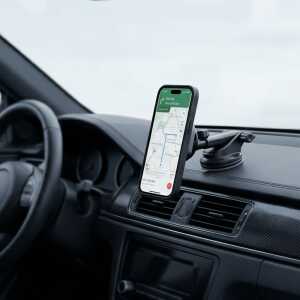 Tech-protect V20 Arcticboost Magnetic Magsafe Dashboard & Vent Car Mount Wireless Charger 25w Qi2.2 Black