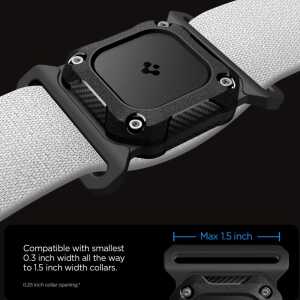 Alternative view of Spigen Tough Armor Apple Airtag For Pet Collar Black
