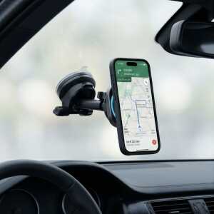 Tech-protect V20 Arcticboost Magnetic Magsafe Dashboard & Vent Car Mount Wireless Charger 25w Qi2.2 Black