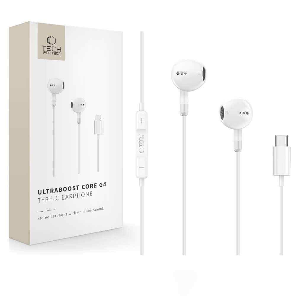 Tech-protect Ultraboost Type-c Earphone Core G4 White Tech-protect Ultraboost Type-c Earphone Core G4 White