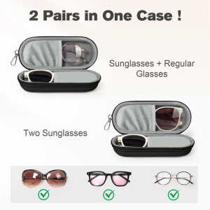 Techsuit - Glasses Case (ETJ3) - PU, 16.5 x 6.5 x 4cm - Cocoa - Image 3