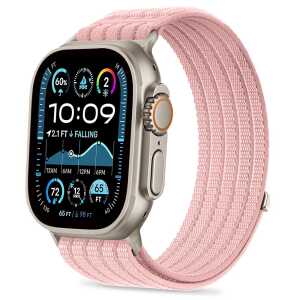 Tech-protect Nylon Sport Apple Watch 8 / 9 / 10 / 11 / Se / Ultra (44 / 45 / 46 / 49 Mm) Light Pink