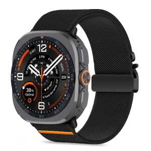 Tech-protect Nylon Clasp Samsung Galaxy Watch Ultra 1 / 2 2024-2026 (47 Mm) Black