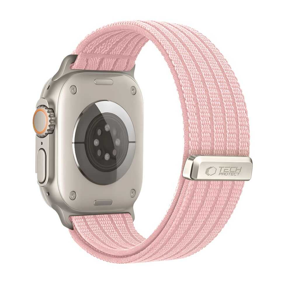 Tech-protect Nylon Sport Apple Watch 8 / 9 / 10 / 11 / Se / Ultra (44 / 45 / 46 / 49 Mm) Light Pink Tech-protect Nylon Sport Apple Watch 8 / 9 / 10 / 11 / Se / Ultra (44 / 45 / 46 / 49 Mm) Light Pink - Image 3
