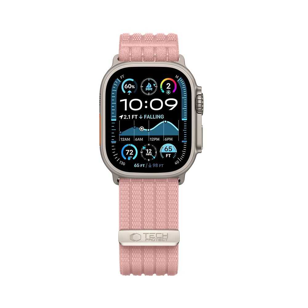 Tech-protect Nylon Sport Apple Watch 8 / 9 / 10 / 11 / Se / Ultra (44 / 45 / 46 / 49 Mm) Light Pink Tech-protect Nylon Sport Apple Watch 8 / 9 / 10 / 11 / Se / Ultra (44 / 45 / 46 / 49 Mm) Light Pink - Image 4