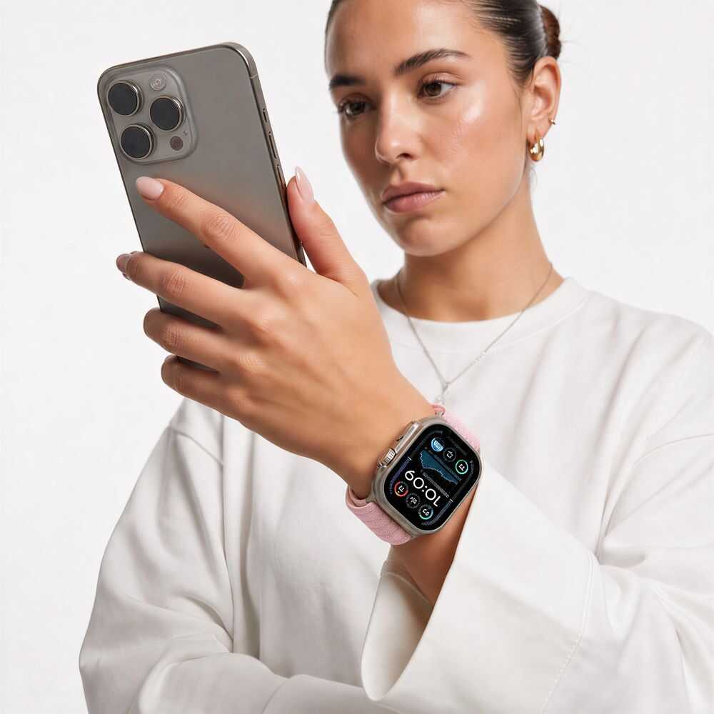 Tech-protect Nylon Sport Apple Watch 8 / 9 / 10 / 11 / Se / Ultra (44 / 45 / 46 / 49 Mm) Light Pink Tech-protect Nylon Sport Apple Watch 8 / 9 / 10 / 11 / Se / Ultra (44 / 45 / 46 / 49 Mm) Light Pink - Image 5