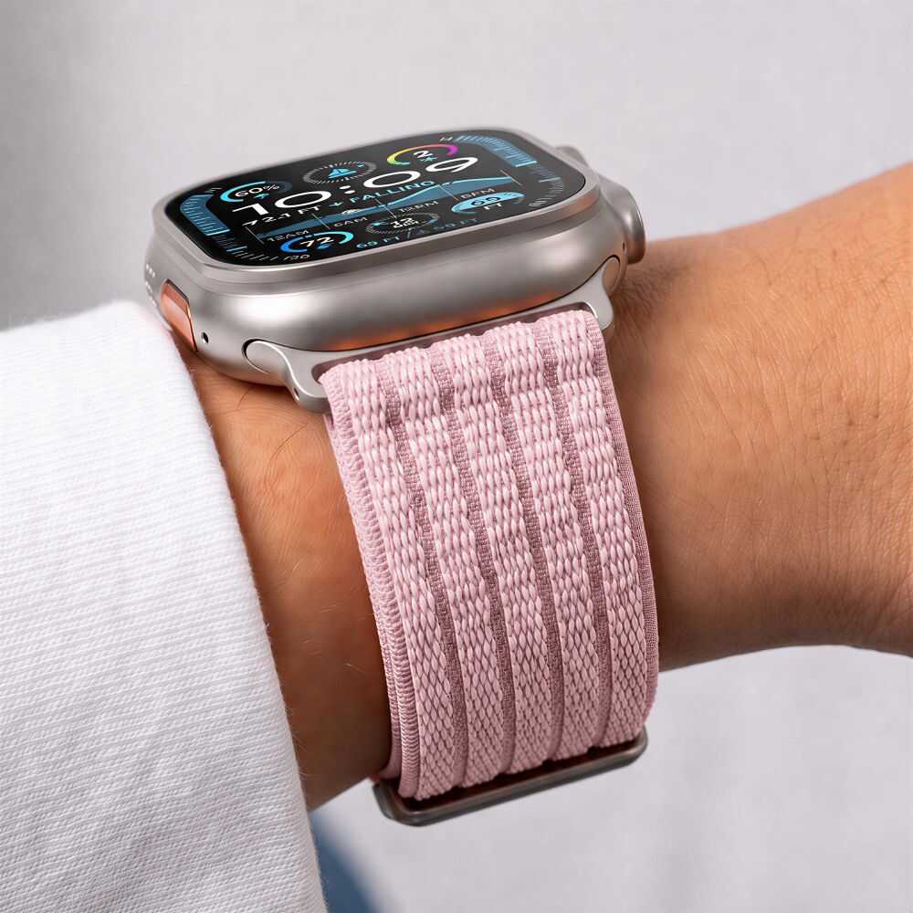 Tech-protect Nylon Sport Apple Watch 8 / 9 / 10 / 11 / Se / Ultra (44 / 45 / 46 / 49 Mm) Light Pink Tech-protect Nylon Sport Apple Watch 8 / 9 / 10 / 11 / Se / Ultra (44 / 45 / 46 / 49 Mm) Light Pink - Image 9