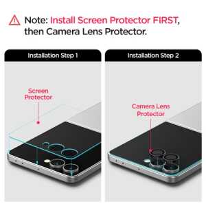 Spigen Optik Pro Hd Glas.tr ”ez Fit” Camera Protector 2-pack Galaxy Z Flip 7 / 8 Black - Image 7