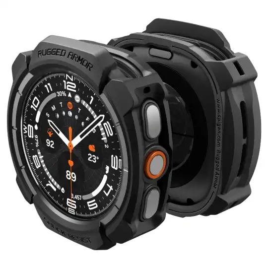 Alternative view of Spigen Rugged Armor Samsung Galaxy Watch Ultra 2 2026 (47 Mm) Matte Black