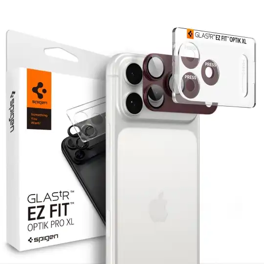Alternative view of Spigen Optik Pro XL Glas.tR EZ Fit Camera Protector iPhone 18 Pro Max Μπορντό