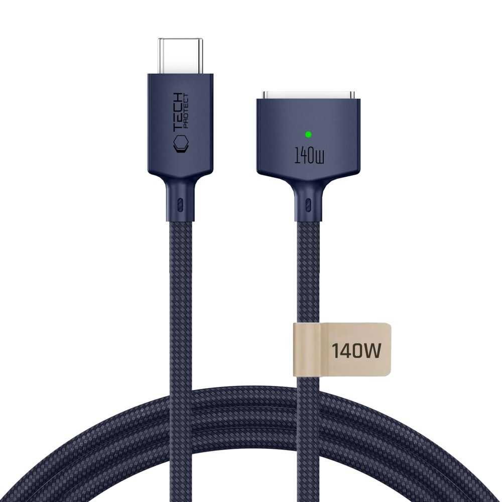 Tech-protect Mmc01 Ultraboost Magnetic Macbook Cable Usb-c To Magsafe 3 140w 300cm Midnight Blue Tech-protect Mmc01 Ultraboost Magnetic Macbook Cable Usb-c To Magsafe 3 140w 300cm Midnight Blue